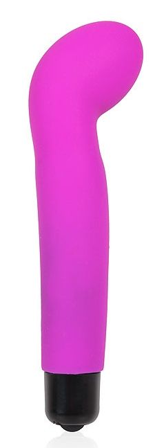 Ярко-розовый изогнутый вибромассажер точки G - 10,5 см. - Cosmo