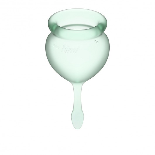 Набор зеленых менструальных чаш Feel good Menstrual Cup - Satisfyer - купить с доставкой в Москве