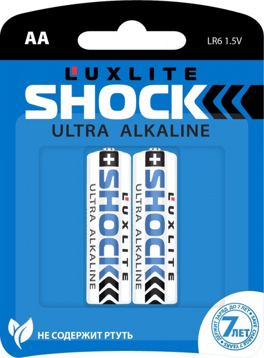 Батарейки Luxlite Shock (BLUE) типа АА - 2 шт. - Luxlite - купить с доставкой в Москве
