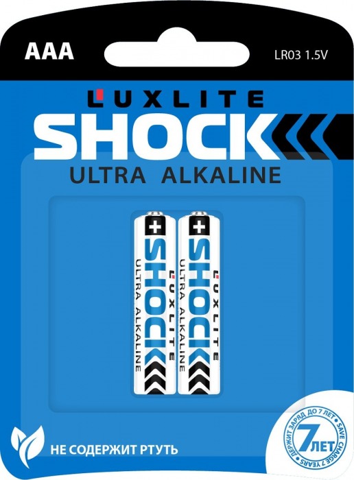 Батарейки Luxlite Shock (BLUE) типа ААА - 2 шт. - Luxlite - купить с доставкой в Москве