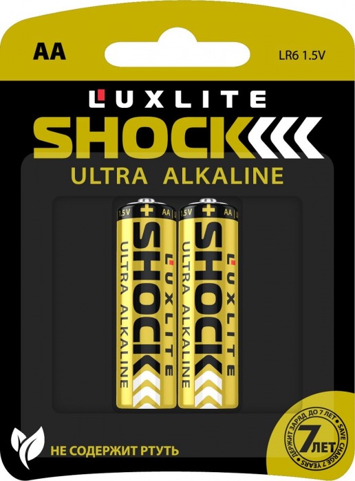 Батарейки Luxlite Shock (GOLD) типа АА - 2 шт. - Luxlite - купить с доставкой в Москве