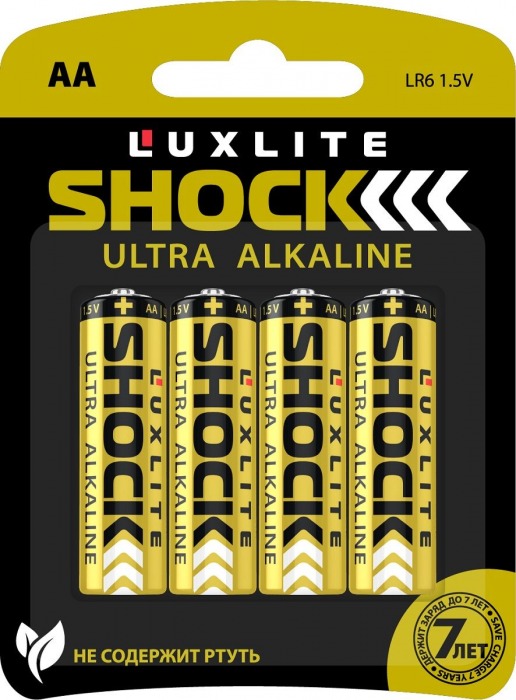 Батарейки Luxlite Shock (GOLD) типа АА - 4 шт. - Luxlite - купить с доставкой в Москве