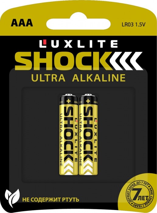 Батарейки Luxlite Shock (GOLD) типа ААА - 2 шт. - Luxlite - купить с доставкой в Москве