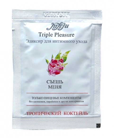 Эликсир для интимного ухода Triple Pleasure  Тропический коктейль  - 3 мл. - JULEJU - купить с доставкой в Москве