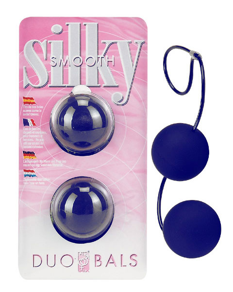 Вагинальные шарики Silky фиолетового цвета - Gopaldas