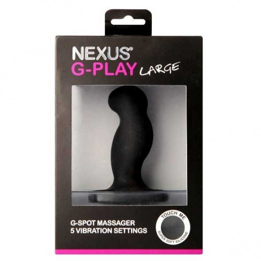 Стимулятор простаты Nexus G-Play Large Black с вибрацией - 10 см. - Nexus Range - в Москве купить с доставкой