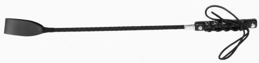 Черный классический гладкий стек со шнуровкой на ручке - Джага-Джага - купить с доставкой в Москве
