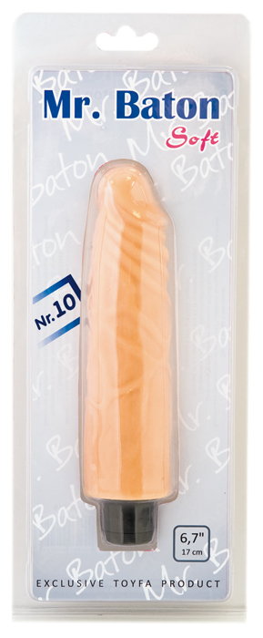 Водонепроницаемый вибратор Mr.Baton Soft №10 - 17 см. - ToyFa