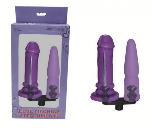 Фиолетовая двойная насадка для секс-машин - MyWorld - DIVA - купить с доставкой в Москве