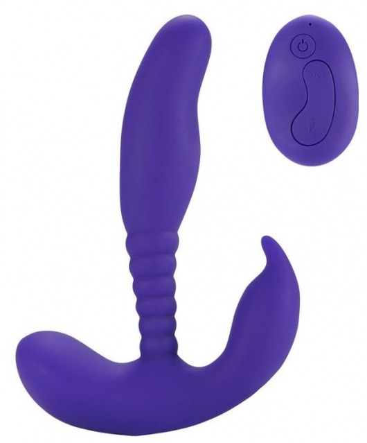Фиолетовый стимулятор простаты Remote Control Anal Pleasure Vibrating Prostate Stimulator - 13,5 см. - Howells - в Москве купить с доставкой