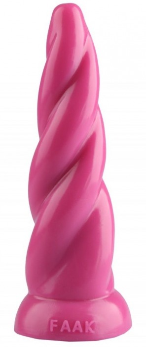 Розовая коническая спиральная анальная втулка - 22,5 см. - Джага-Джага