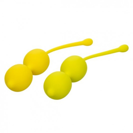 Набор вагинальных шариков-лимонов Kegel Training Set Lemon - California Exotic Novelties