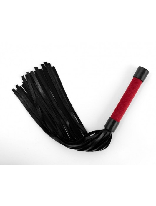 Красно-черная плеть My Rules - 43 см. - БДСМ Арсенал - купить с доставкой в Москве