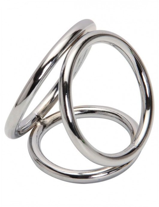 Серебристое тройное эрекционное кольцо - Eroticon - в Москве купить с доставкой