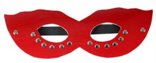 Красная маска CLASSIC с заклёпками - Eroticon - купить с доставкой в Москве