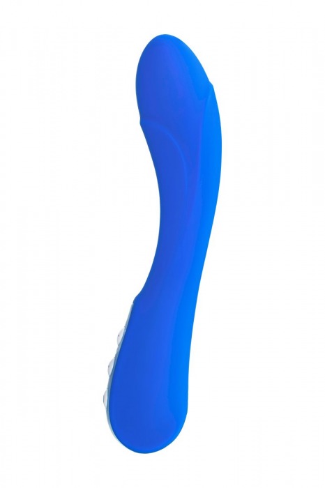 Нереалистичный синий вибратор BLURY - 18,5 см. - ToyFa
