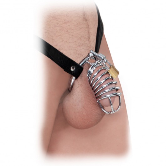 Кольцо верности Extreme Chastity Belt с фиксацией головки - Pipedream - купить с доставкой в Москве