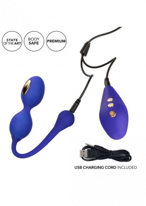 Фиолетовые виброшарики с электростимуляцией Impulse Intimate E-Stimulator Dual Kegel - California Exotic Novelties - купить с доставкой в Москве