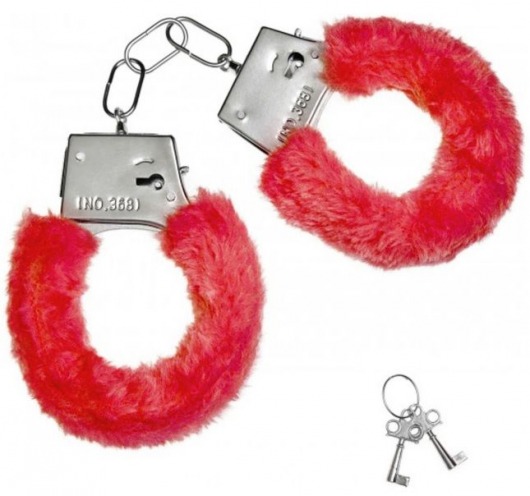 Красные плюшевые наручники с ключиками - Сима-Ленд - купить с доставкой в Москве