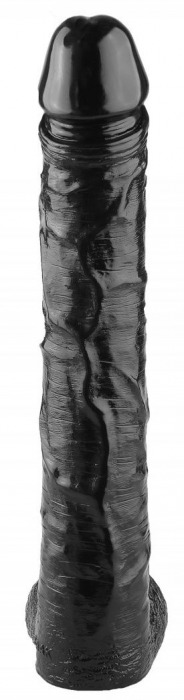 Черный фаллоимитатор-гигант - 44,5 см. - Джага-Джага