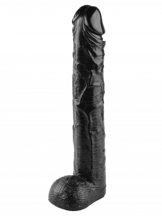 Черный фаллоимитатор-гигант - 44,5 см. - Джага-Джага
