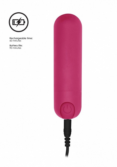 Розовая перезаряжаемая вибропуля 7 Speed Rechargeable Bullet - 7,7 см. - Shots Media BV