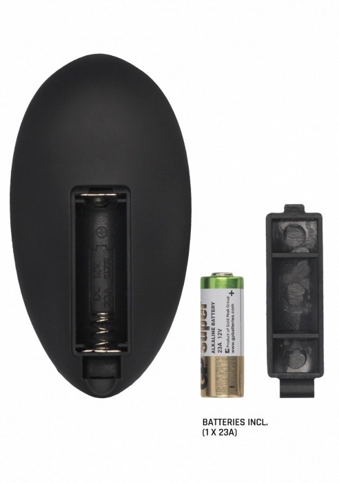 Черный анальный вибромассажер N 81 Rechargeable Remote Controlled Butt Plug - 14 см. - Shots Media BV