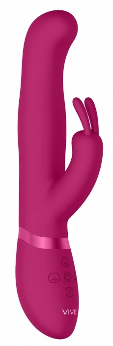 Розовый вибромассажер-кролик Izara - 22 см. - Shots Media BV