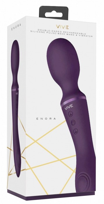 Фиолетовый вибромассажер Enora - 22 см. - Shots Media BV