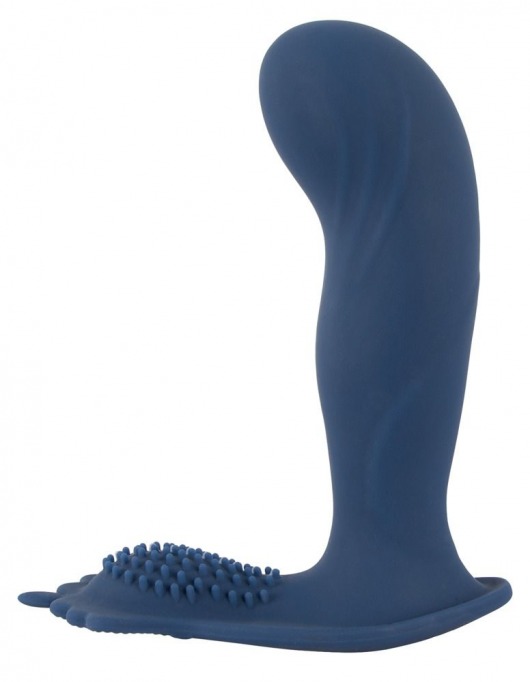 Синий вибростимулятор простаты Vibrating Butt Plug - 11,7 см. - Orion - в Москве купить с доставкой