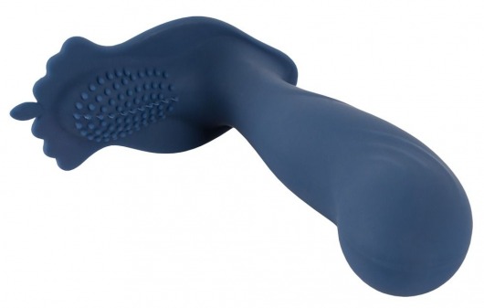 Синий вибростимулятор простаты Vibrating Butt Plug - 11,7 см. - Orion - в Москве купить с доставкой