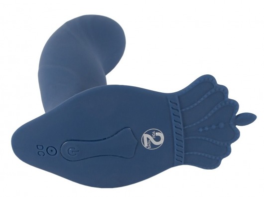 Синий вибростимулятор простаты Vibrating Butt Plug - 11,7 см. - Orion - в Москве купить с доставкой