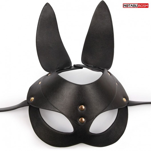 Черная маска с удлиненными ушками и заклепками - Bior toys - купить с доставкой в Москве
