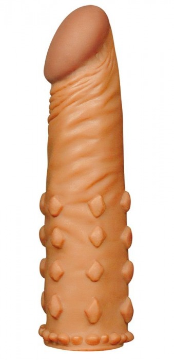 Коричневая насадка-удлинитель Add 2  Pleasure X Tender Penis Sleeve - 18 см. - Lovetoy - в Москве купить с доставкой