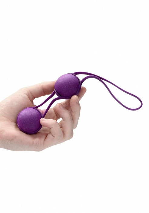 Фиолетовые вагинальные шарики Geisha со шнурком - Shots Media BV