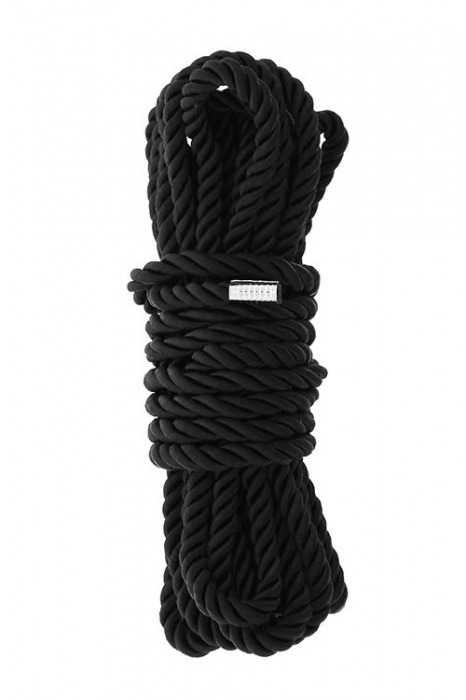 Черная веревка для шибари DELUXE BONDAGE ROPE - 5 м. - Dream Toys - купить с доставкой в Москве
