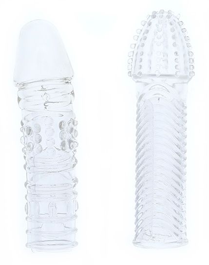 Комплект из 2 прозрачных насадок на пенис PENIS EXTENDER PACK - Dream Toys - в Москве купить с доставкой