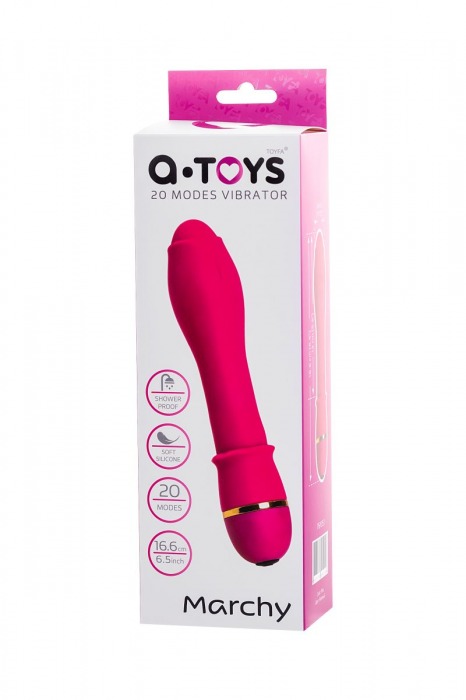 Ярко-розовый вибратор TOYFA March - 16,6 см. - A-toys