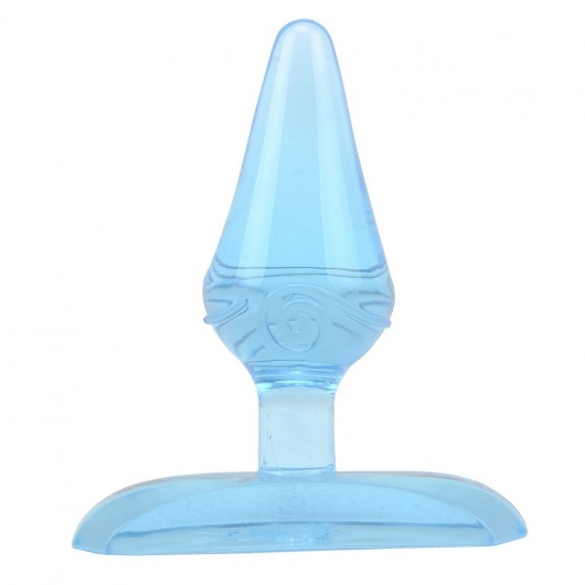 Голубая анальная пробка Gum Drops Plug - 6,6 см. - Chisa