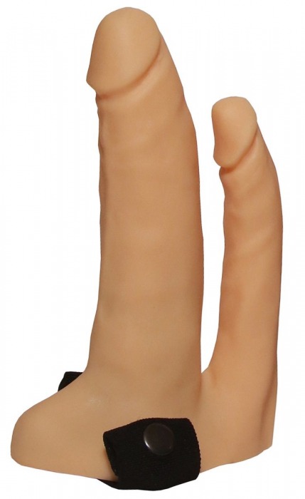 Анально-вагинальный фаллопротез №8 на резинке - 14 см. - Джага-Джага - купить с доставкой в Москве