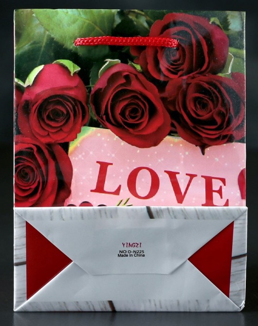 Маленький подарочный пакет  Love  - 15 х 12 см. - Сима-Ленд - купить с доставкой в Москве