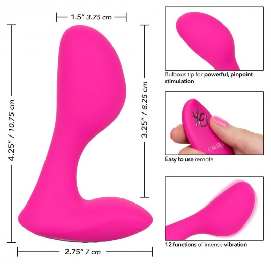 Розовый массажер G-точки Remote G Spot Arouser - 10,75 см. - California Exotic Novelties