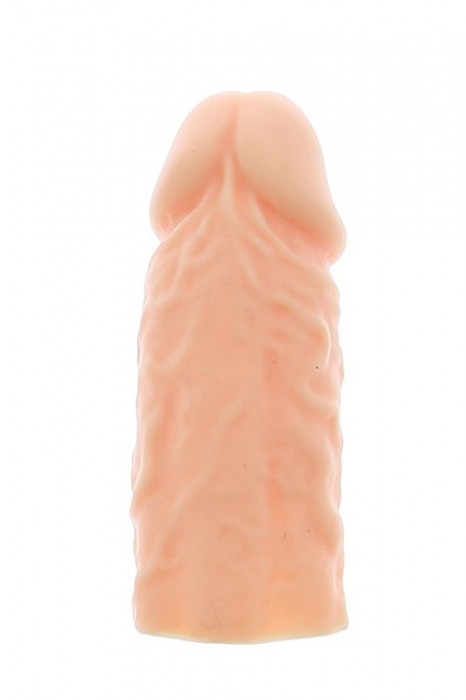Телесная реалистичная насадка на пенис SUPER STRETCH EXTENDER 4INCH - 10 см. - Dream Toys - в Москве купить с доставкой