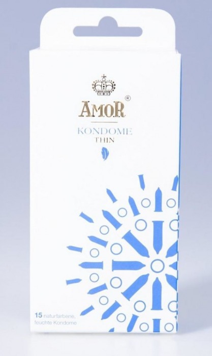 Супертонкие презервативы AMOR Thin - 15 шт. - AMOR - купить с доставкой в Москве