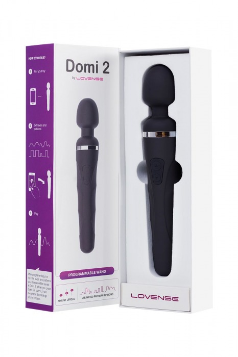 Черный вибромассажер Lovense Domi 2 - 23,3 см. - Lovense