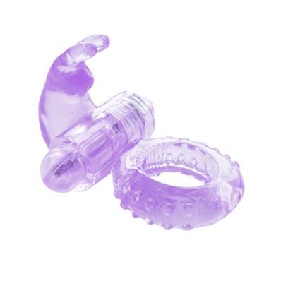 Фиолетовое вибрирующее кольцо с зайчиком - Erokay - в Москве купить с доставкой