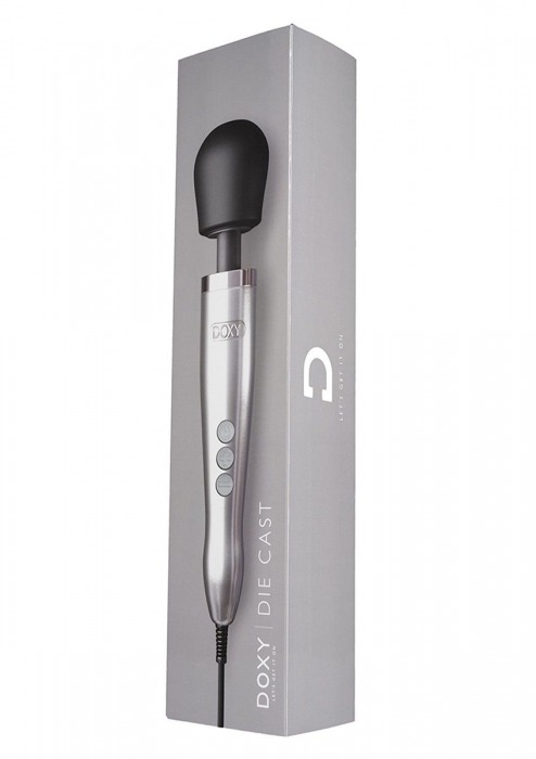 Серебристый вибратор Doxy Die Cast Wand Massager - 34 см. - Doxy