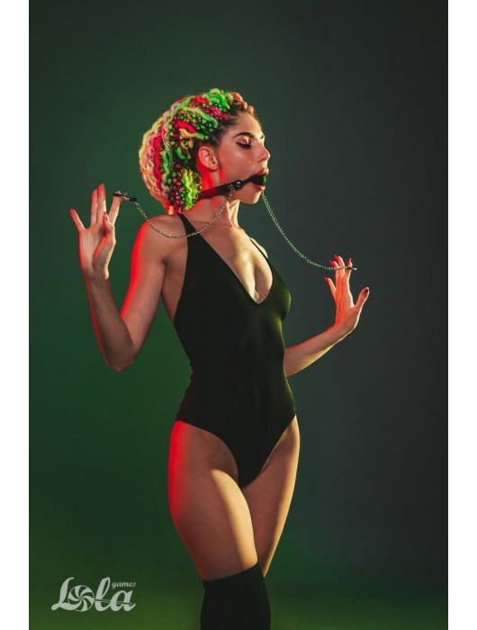 Силиконовый кляп-шар Hentai с зажимами на соски - Lola Games - купить с доставкой в Москве