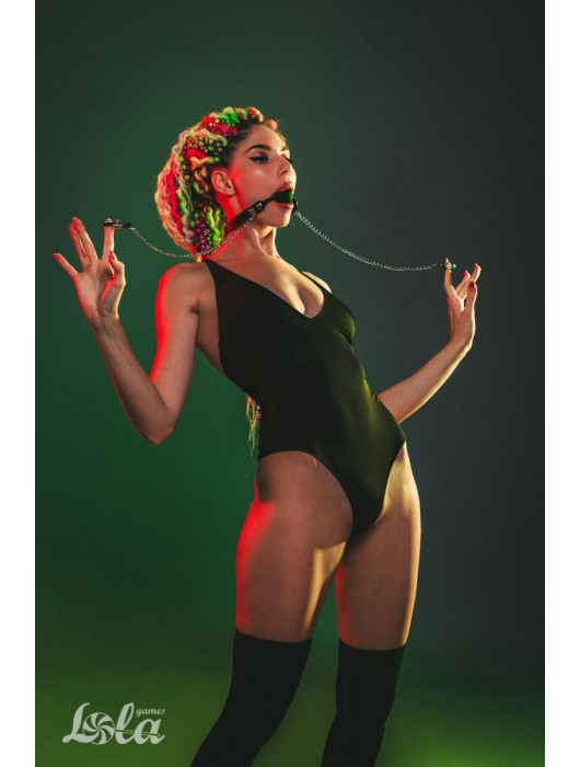 Силиконовый кляп-шар Hentai с зажимами на соски - Lola Games - купить с доставкой в Москве