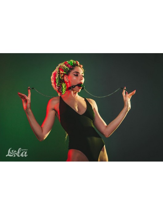 Силиконовый кляп-шар Hentai с зажимами на соски - Lola Games - купить с доставкой в Москве